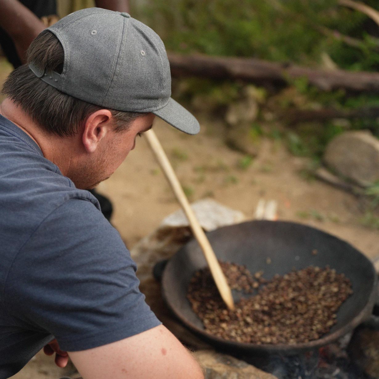 Traditional coffee roasting