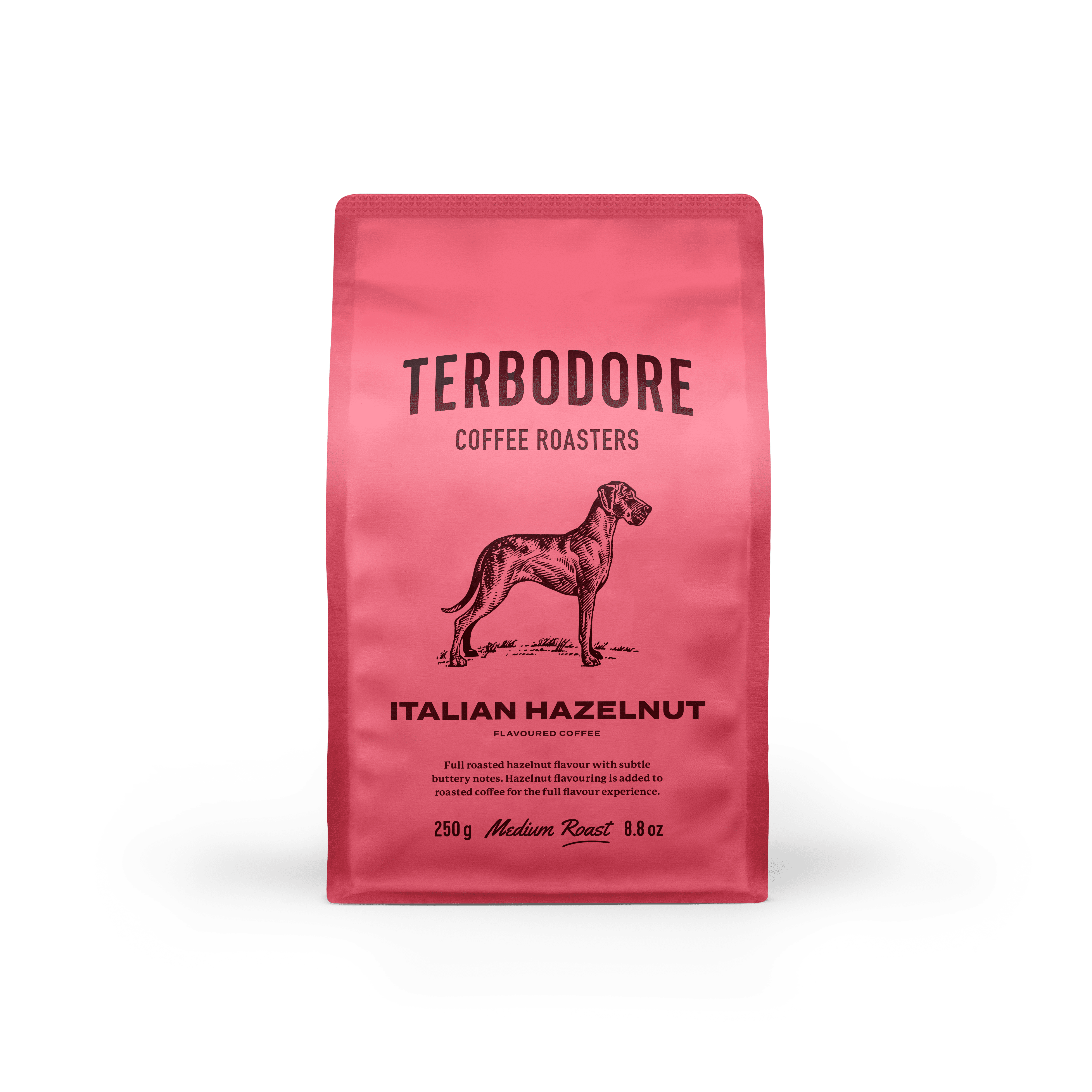 ITALIAN-HAZELNUT-STANDING-FRONT - TERBODORE Coffee Roasters
