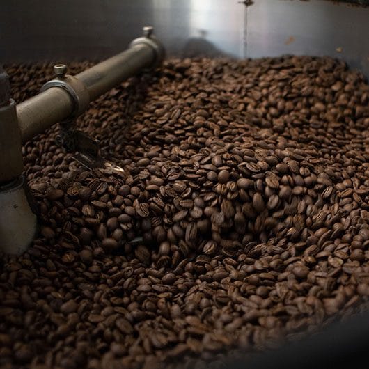 Coffee beans being turned - Terbodore Coffee