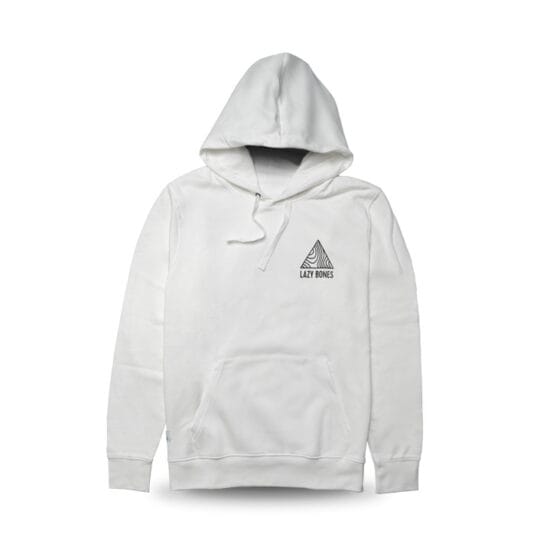 Lazy Bones white hoodie - front - Terbodore
