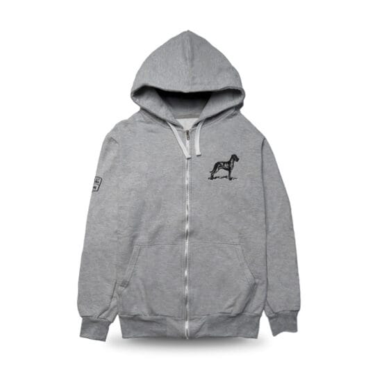 Terbodore Zip hoodie with great dane dog logo